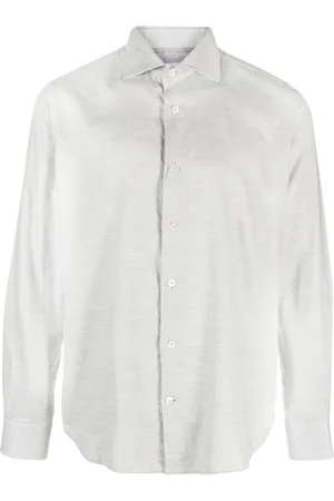 ELEVENTY Dandy long-sleeved cotton-lyocell shirt