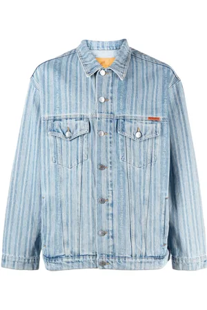 MARTINE ROSE Striped denim jacket
