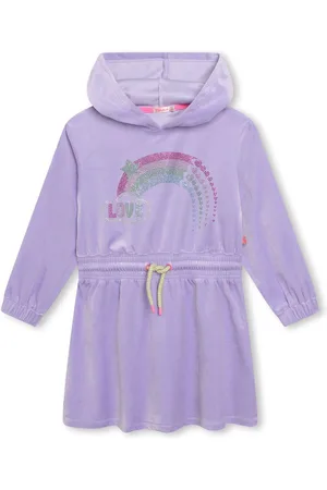 Billieblush Rhinestone-embellished hooded dress