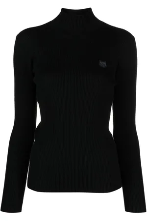 Maison Kitsuné Logo-embroidered roll-neck jumper
