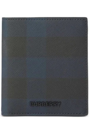 Burberry Checked bi-fold leather wallet