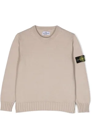Stone Island Compass-patch cotton-blend jumper