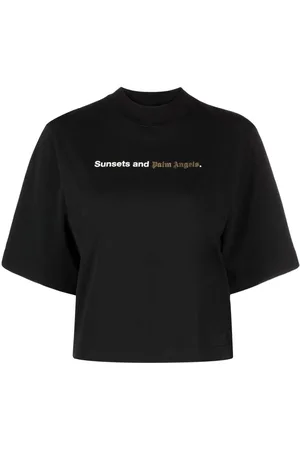 Palm Angels Sunsets-print cotton T-shirt