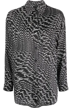 Pinko Logo-print spread-collar shirt