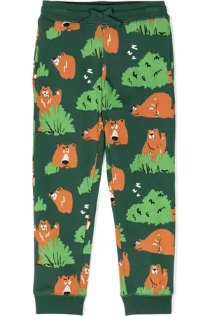 Stella McCartney Bear-print cotton trousers