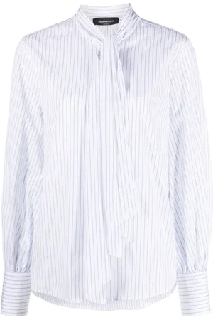 Fabiana Filippi Striped pussy-bow shirt