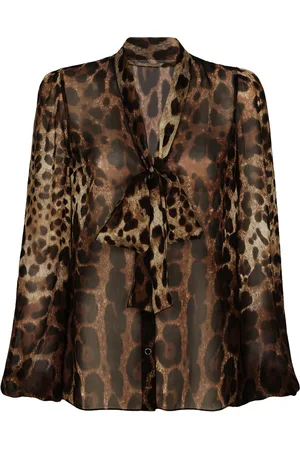 Dolce & Gabbana Leopard-print silk blouse