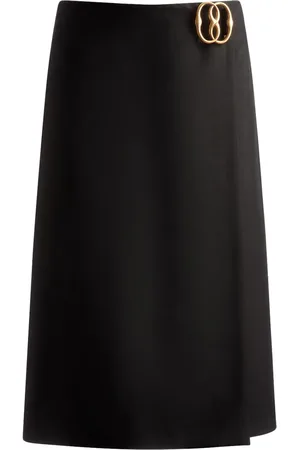 Bally Logo-plaque mohair skirt
