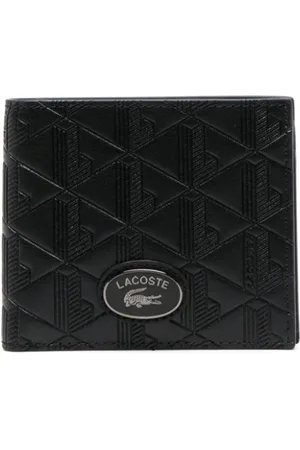 Lacoste Logo-plaque leather wallet