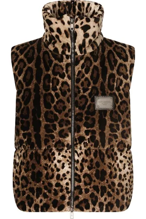 Dolce & Gabbana Logo-plaque leopard-print gilet
