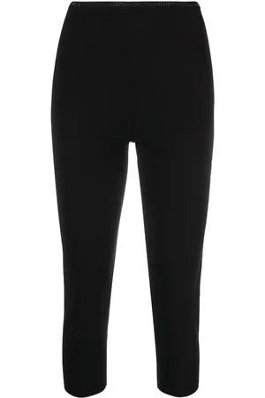 Alexander Wang Crystal-embellished logo leggings
