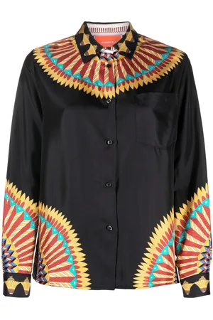 La DoubleJ Placed-print Boy silk shirt