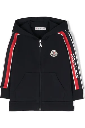 Moncler Logo-patch zipped jersey hoodie