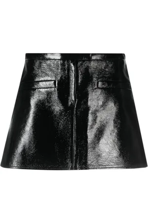 Courrèges Trapeze-silhouette vinyl miniskirt