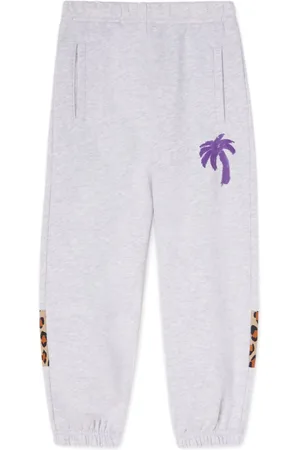 Palm Angels Animalier cotton track pants