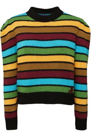 La DoubleJ Stripe-pattern knitted jumper