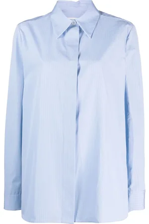 Jil Sander Concealed-fastening striped cotton shirt