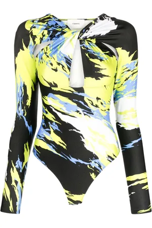 COPERNI Abstract-print twist-front bodysuit