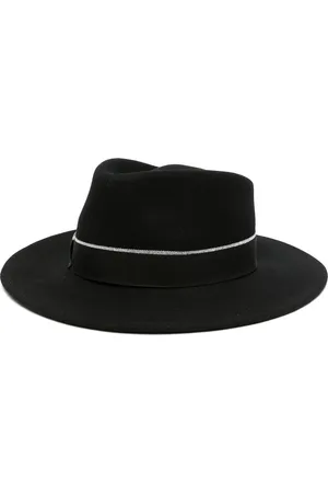 Borsalino Bow-detail wool hat