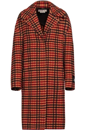 Marni Wavy Check wool coat