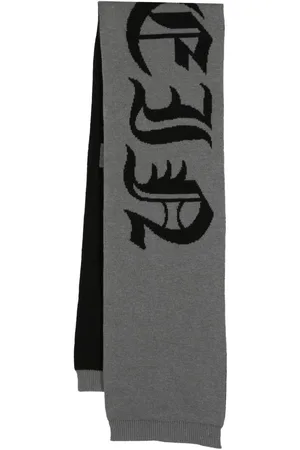 Philipp Plein Gothic wool scarf