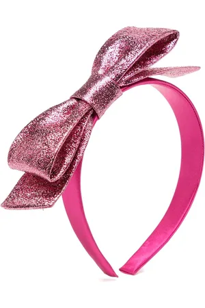 HUCKLEBONES LONDON Metallic-effect bow-detail headband