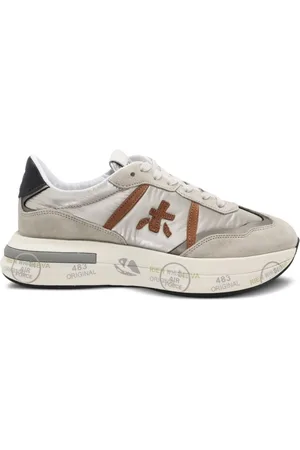 Premiata Cassie panelled leather sneakers