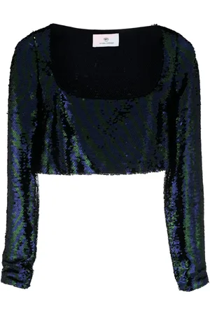 Chiara Ferragni Sequin-embellished cropped top
