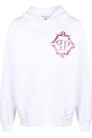 Philipp Plein Chrome logo-print cotton hoodie