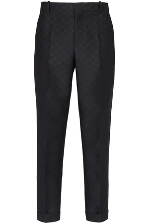 Balmain PB Monogram-jacquard trousers
