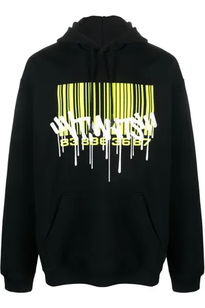 VTMNTS Barcode-print long-sleeve hoodie