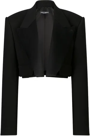 Dolce & Gabbana Velvet-effect cropped blazer