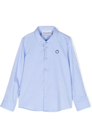 Trussardi Logo-embroidered button-down shirt