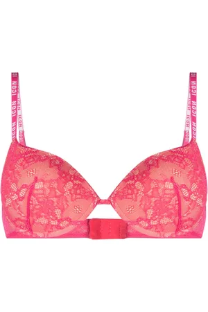 Dsquared2 Floral-lace half-cup bra