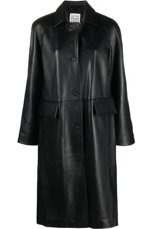 Totême Raglan-sleeves leather coat