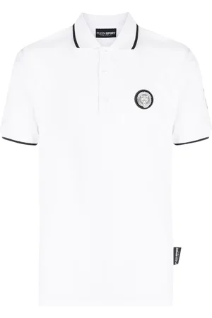 Philipp Plein SS logo-patch cotton polo shirt