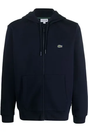 Lacoste Logo-embroidered zip-up hoodie