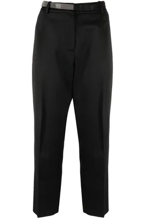 Fabiana Filippi Crystal-embellished high-waist trousers