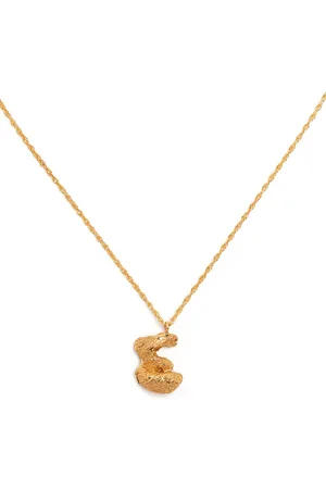 Lee E alphabet pendant necklace