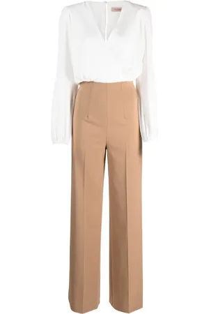 Twin-Set Long-sleeve wide-leg jumpsuit