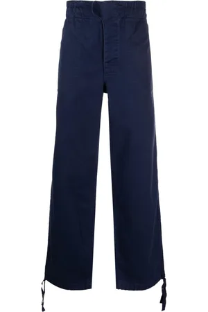 Ralph Lauren Logo-patch straight-leg cotton trousers
