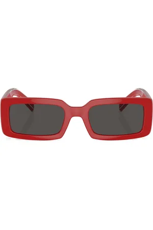 Dolce & Gabbana Logo-print rectangle-frame sunglasses