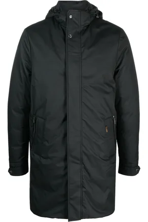 MOORER Vermont detachable-hood down jacket