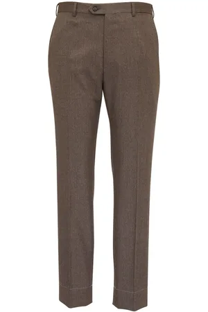 BRIONI Straight-leg tailored wool trousers