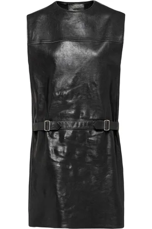 Prada Sleeveless leather mini dress