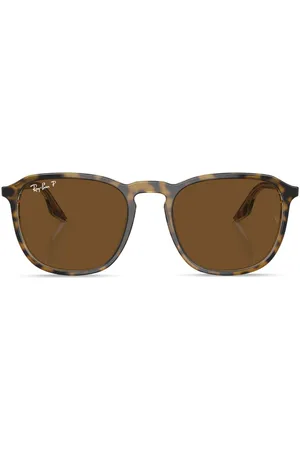 Ray-Ban Logo-plaque round-frame sunglasses