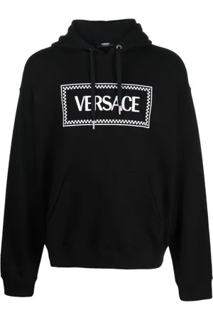 VERSACE 90s Vintage logo-embroidered hoodie