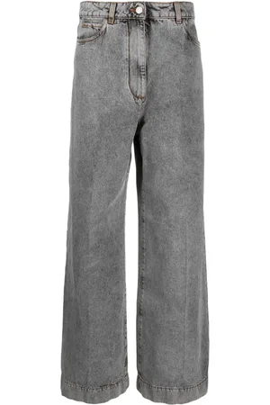 Etro Pegaso-embroidered wide-leg jeans