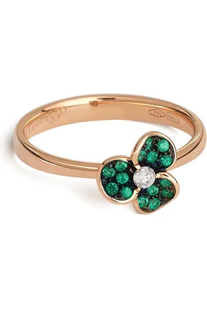 Leo Pizzo 18K rose gold Candy Flora emerald and diamond ring