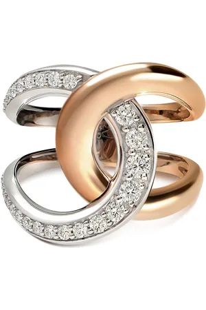 Leo Pizzo 18kt red and white gold Cheek to Cheek diamond ring